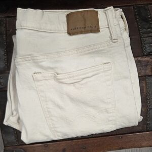 American Eagle Outfitters Men's Off-White Jeans: Relaxed Straight 34x30